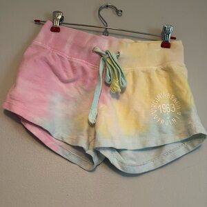 BASIX OF AMERICA Shorts, tie dye print, pastel, size small